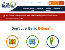 Tablet Screenshot of firstfinancial.org